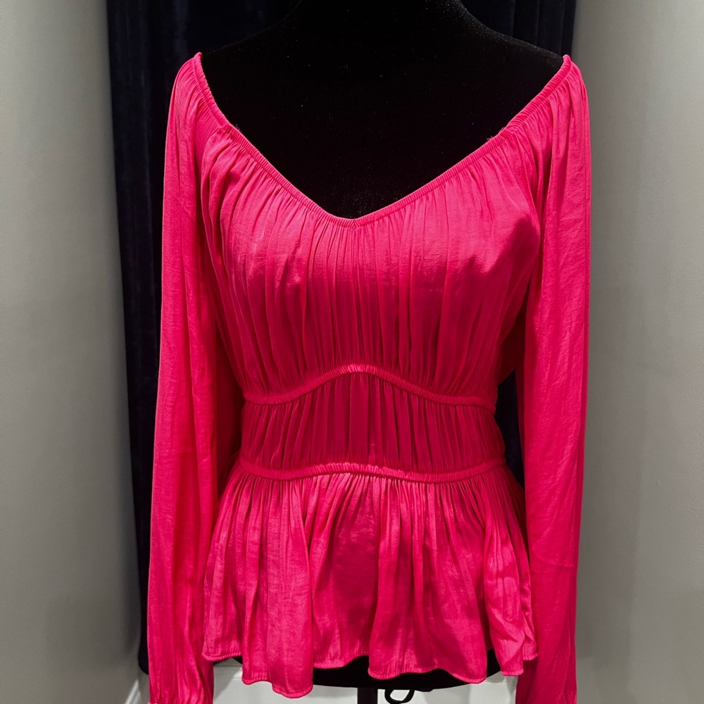 Nine West Vibrant Pink Blouse